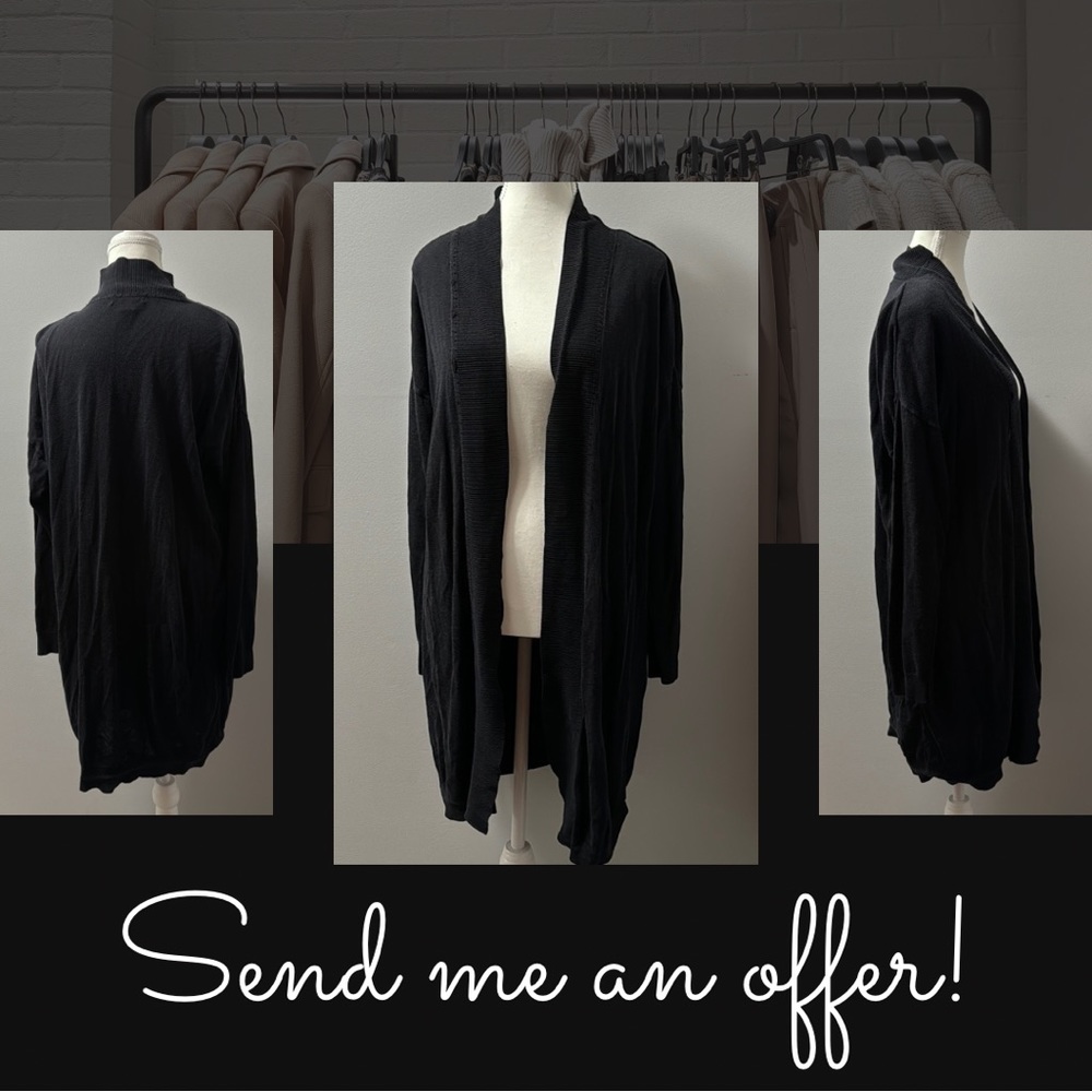 Woman’s Black Long Sleeve Cardigan